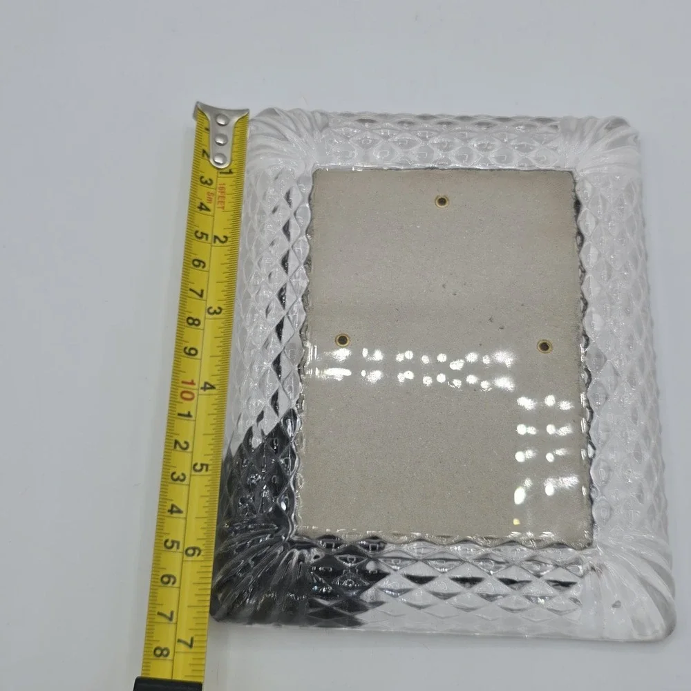 Vintage Glass Diamond‎ Pattern Picture Frame 3.5 X 5 Inch
